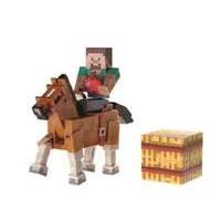 minecraft steve with chestnut horse