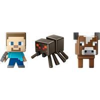 minecraft mini figures steve spider and cow