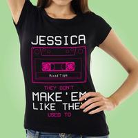 Mixtape Black Womens Customised T-Shirt