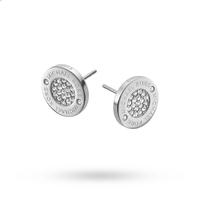 Michael Kors Logo Steel Crystal Earrings