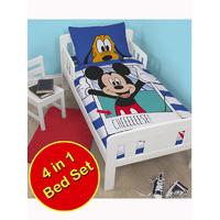 Mickey Mouse Polaroid 4 in 1 Junior Bedding Bundle Set (Duvet + Pillow + Covers)