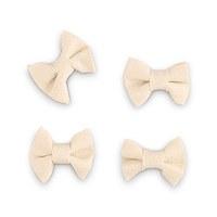 Mini Pre-tied Canvas Bows - Whit...