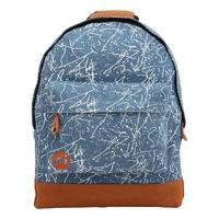 Mi-Pac Denim Squiggle Backpack - Mid Blue/White