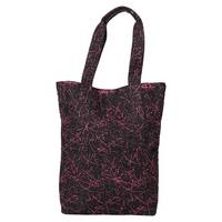 Mi-Pac Denim Squiggle Tote Bag - Black/Pink