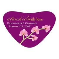 Mini Orchid Heart Container Stickers