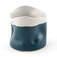 Miniature Pinch Pots with Two-Tone Finish - Aqua Blue
