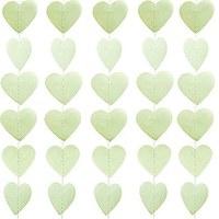 Mini Paper Heart Banner - Sage