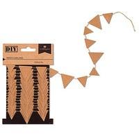 mini kraft paper pennant garland chocolate brown