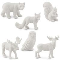 Miniature Woodland Assorted Animal Set - White