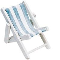 Mini Blue and White Striped Deck Chairs Beach Favour