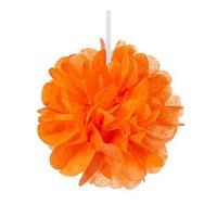 mini paper pom pom orange