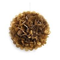 Mini Metallic Paper Pom Pom - Gold