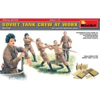 miniart 135 scale soviet tank crew at work special edition plastic mod ...