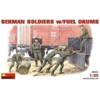 Miniart 35041 1:35 Scale Plastic Model Kit German Soldiers W/ Fuel Drums