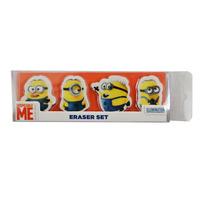 Minions 4pc Eraser Set