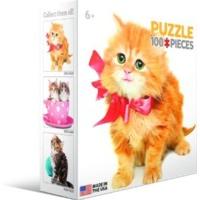 Mini 100 Piece Cat With Bow Puzzle