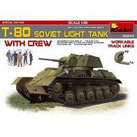 Miniart 1/35 T-80 Soviet Light Tank With Crew.