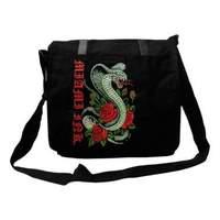 miami ink snake and rose tattoo messenger bag black mb106569mik