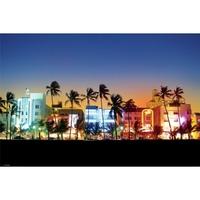 miami ocean drive maxi poster multi colour