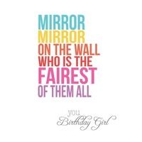 mirror mirror birthday card