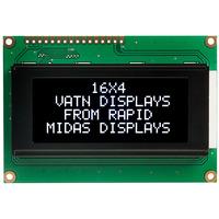 Midas Displays MC41605A12W-VNMLW 16x4 VATN LCD Display Negative Mo...