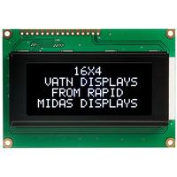 midas displays mc41605a12w vnmlw 16x4 vatn lcd display negative mo