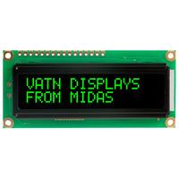 Midas Displays MC21605G12W-VNMLG 16x2 VATN LCD Display Negative Mo...