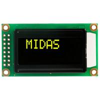 Midas Displays MC20805A12W-VNMLY 8x2 VATN LCD Display Negative Mod...