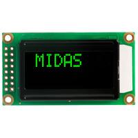 Midas Displays MC20805A12W-VNMLG 8x2 VATN LCD Display Negative Mod...