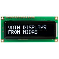 Midas Displays MC21605G12W-VNMLW 16x2 VATN LCD Display Negative Mo...