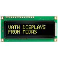 Midas Displays MC21605G12W-VNMLY 16x2 VATN LCD Display Negative Mo...