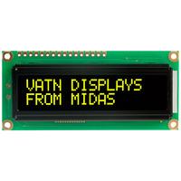 midas displays mc21605g12w vnmly 16x2 vatn lcd display negative mo