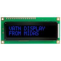 Midas Displays MC21605G12W-VNMLB 16x2 VATN LCD Display Negative Mo...