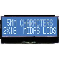 Midas Displays MCCOG21605C6W-BNMLWI COG 2x16 STN White on Blue I2C...