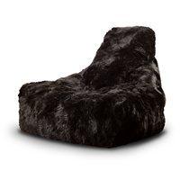 mighty sheepskin fur bean bag in brown