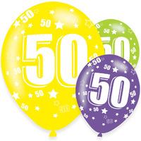 Milestone Birthday Age 50 Latex Party Balloons