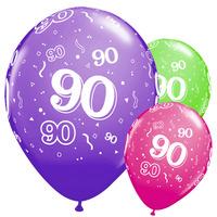 Milestone Birthday Age 90 Latex Party Balloons