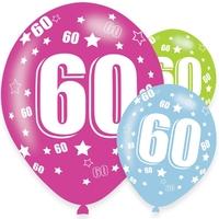 Milestone Birthday Age 60 Latex Party Balloons