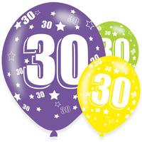 Milestone Birthday Age 30 Latex Party Balloons
