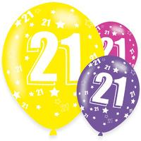 Milestone Birthday Age 21 Latex Party Balloons