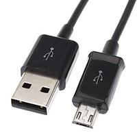 Micro USB to USB Male to Male Data Cable for Samsung/Huawei/ZTE/Nokia/HTC Black(1M)