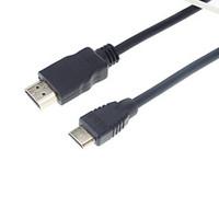 Mini HDMI Cable to HDMI Cable for Tablet PC/TV/Mobile phone 1080p(Black)
