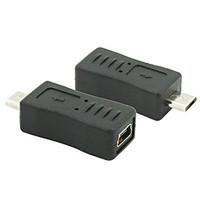 Micro USB 2.0 Male to Mini USB 2.0 Female Converter Connector Plug Adapter