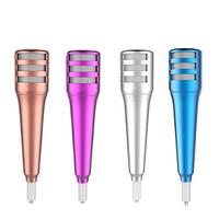 Mini Microphone Stereo Condenser Sound Recording Mic with Earphone for iPhone iPad Chatting Singing Karaoke