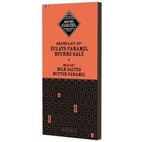 Milk chocolate bar with salted butter caramel