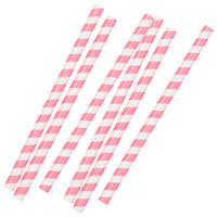 Mix & Match Jumbo Paper Straws 8 Inch Pink (Case of 120)