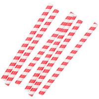 Mix & Match Jumbo Paper Straws 8 Inch Red (Pack of 10)