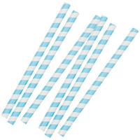 Mix & Match Jumbo Paper Straws 8 Inch Blue (Pack of 10)