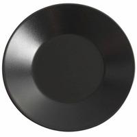 midnight wide rim plate black 21cm single