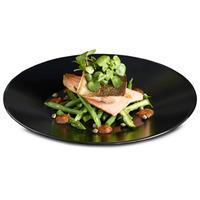 Midnight Wide Rim Plate Black 25cm (Case of 12)